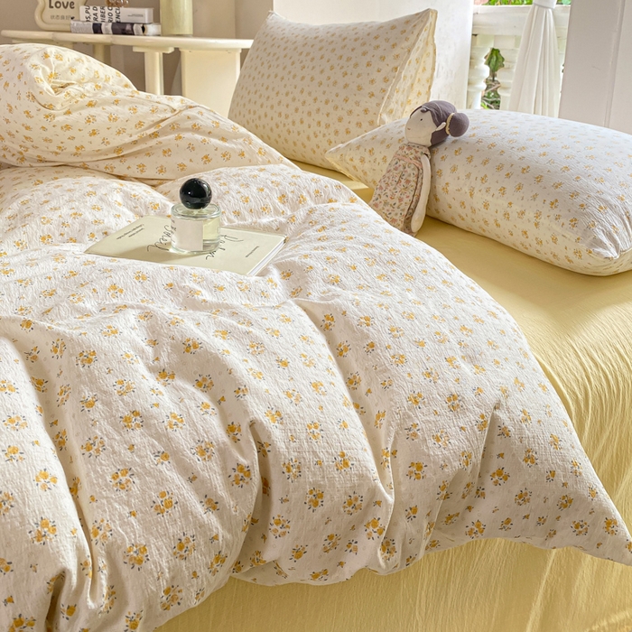 91家纺网 家纺一手货源 找家纺 韩巢家纺 2025热销新款云感双层纱单件被套-（提供卖家秀） 橘子海