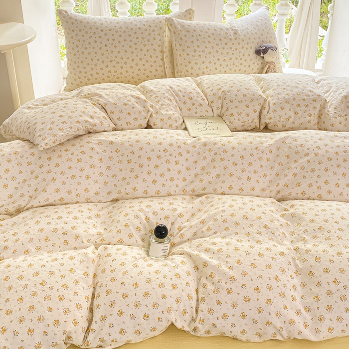 91家纺网 家纺一手货源 找家纺 韩巢家纺 2025热销新款云感双层纱单件被套-（提供卖家秀） 橘子海