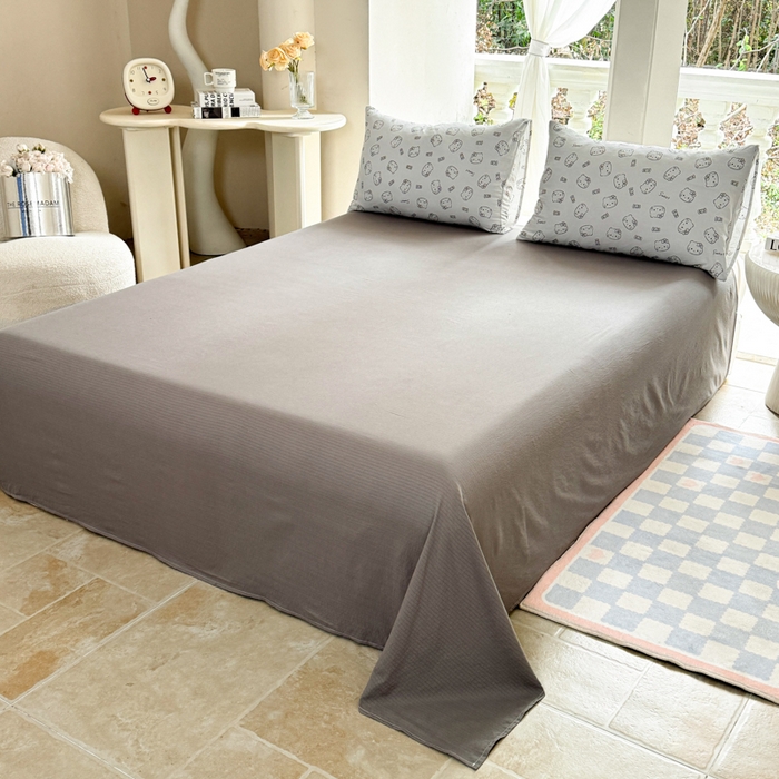 91家纺网 家纺一手货源 找家纺 韩巢家纺 2025热销新款云感双层纱单件被套-（提供卖家秀） 猫咪恋人