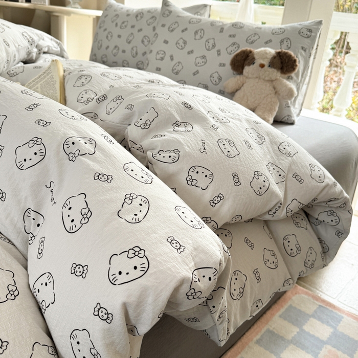 韩巢家纺 2025热销新款云感双层纱单件被套-（提供卖家秀） 猫咪恋人