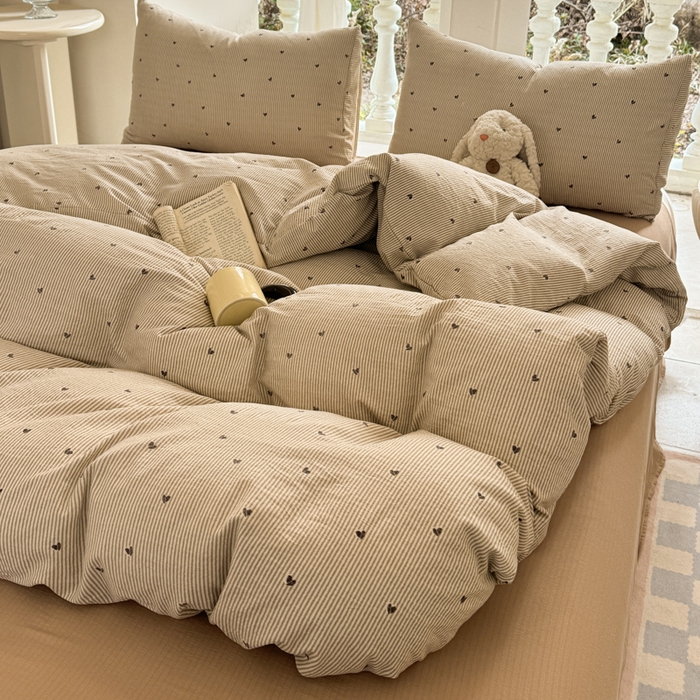 91家纺网 家纺一手货源 找家纺 韩巢家纺 2025热销新款云感双层纱单件被套-（提供卖家秀） 米倾心