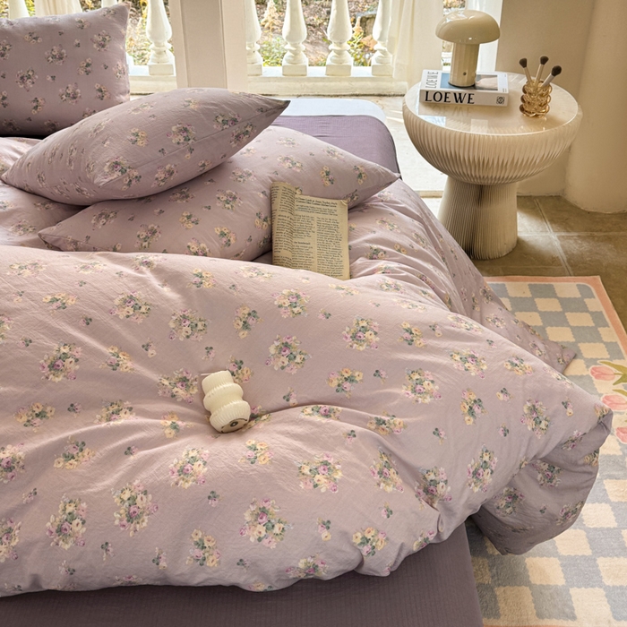 91家纺网 家纺一手货源 找家纺 韩巢家纺 2025热销新款云感双层纱单件被套-（提供卖家秀） 奶油味的暗恋