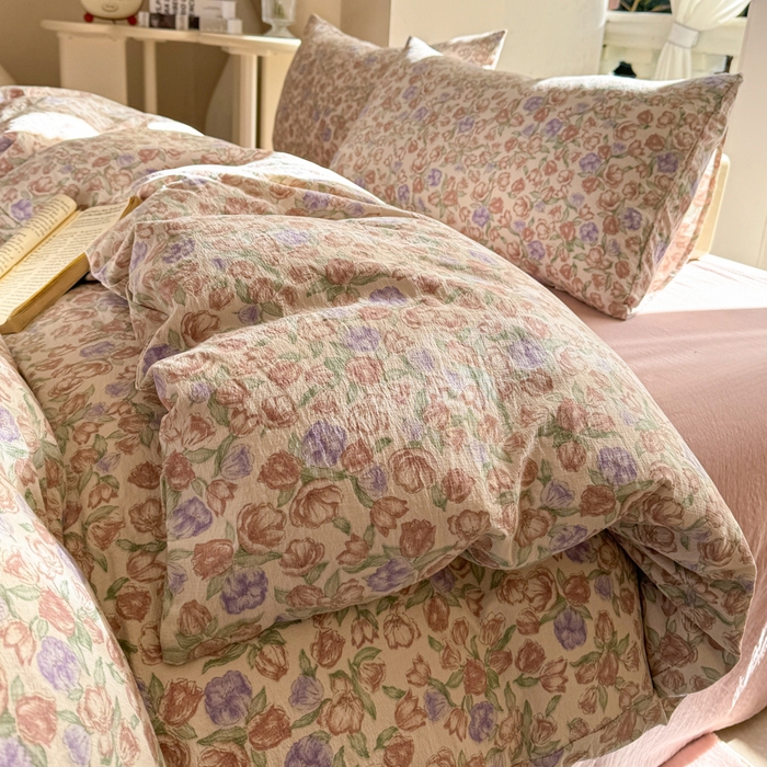 91家纺网 家纺一手货源 找家纺 韩巢家纺 2025热销新款云感双层纱单件被套-（提供卖家秀） 偏偏宠爱