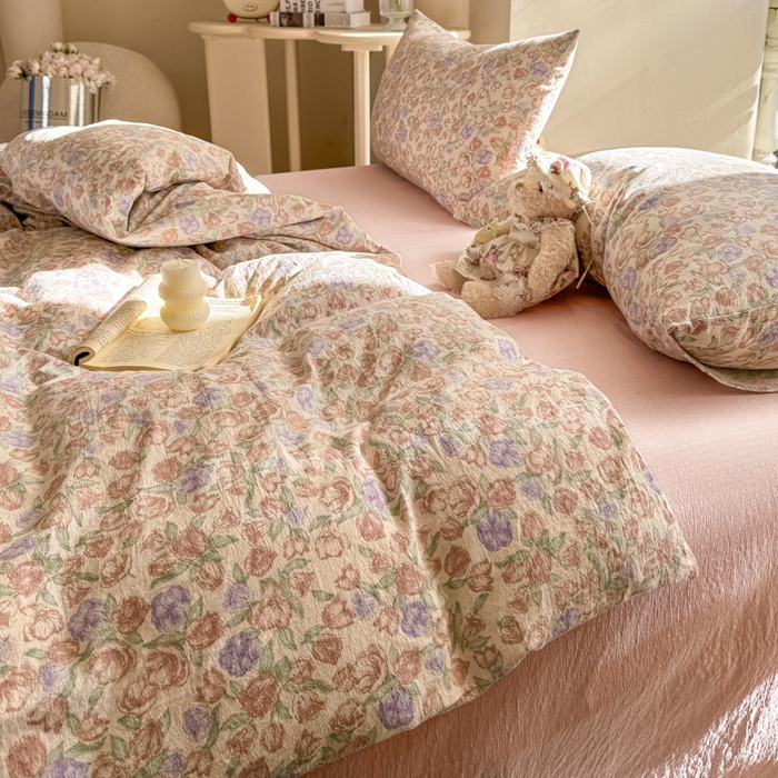 91家纺网 家纺一手货源 找家纺 韩巢家纺 2025热销新款云感双层纱单件被套-（提供卖家秀） 偏偏宠爱