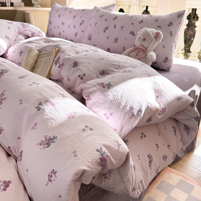 韩巢家纺 2025热销新款云感双层纱单件被套-（提供卖家秀） 葡萄七分甜