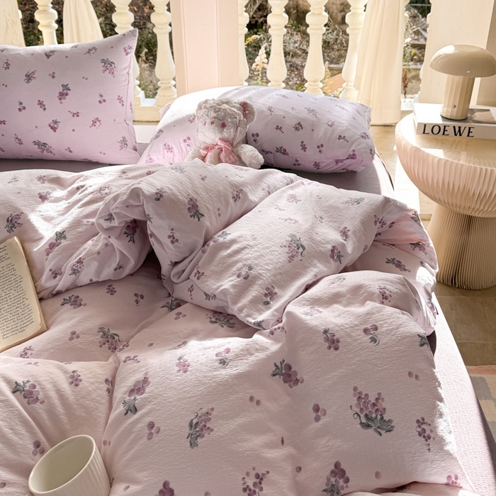 91家纺网 家纺一手货源 找家纺 韩巢家纺 2025热销新款云感双层纱单件被套-（提供卖家秀） 葡萄七分甜