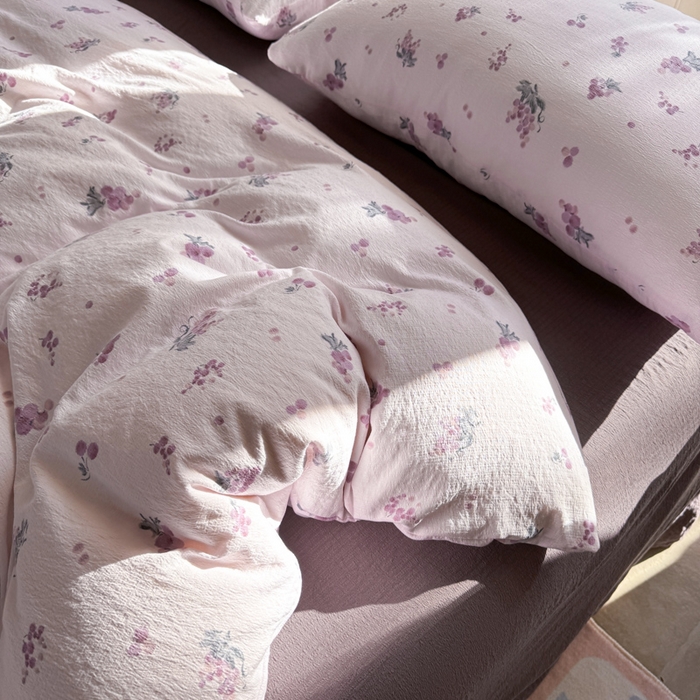 91家纺网 家纺一手货源 找家纺 韩巢家纺 2025热销新款云感双层纱单件被套-（提供卖家秀） 葡萄七分甜