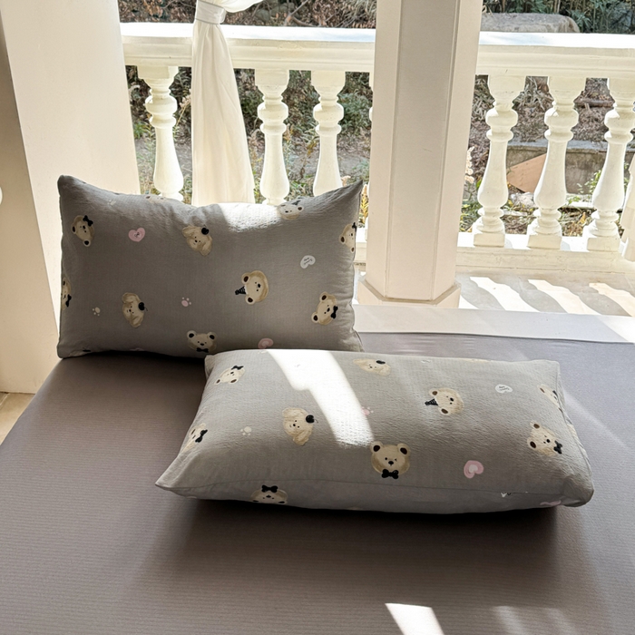 91家纺网 家纺一手货源 找家纺 韩巢家纺 2025热销新款云感双层纱单件被套-（提供卖家秀） 奇妙小熊