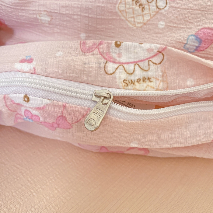 91家纺网 家纺一手货源 找家纺 韩巢家纺 2025热销新款云感双层纱单件被套-（提供卖家秀） 小美冰激凌