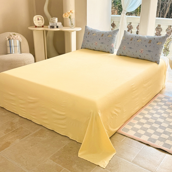 91家纺网 家纺一手货源 找家纺 韩巢家纺 2025热销新款云感双层纱单件被套-（提供卖家秀） 小猫时光篮