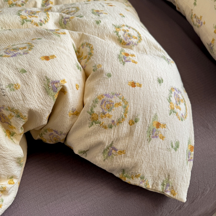 91家纺网 家纺一手货源 找家纺 韩巢家纺 2025热销新款云感双层纱单件被套-（提供卖家秀） 兔子的欢喜