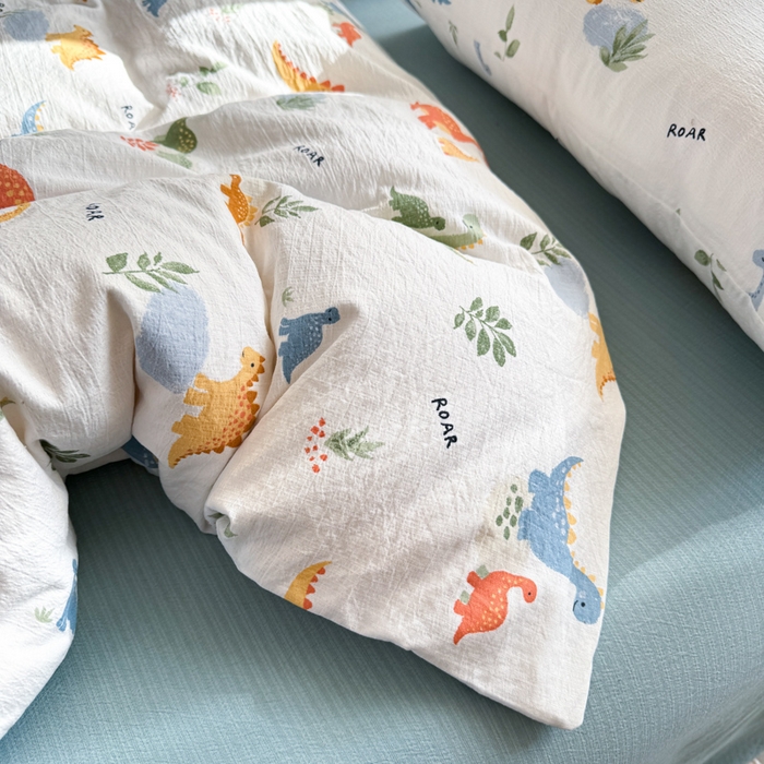 91家纺网 家纺一手货源 找家纺 韩巢家纺 2025热销新款云感双层纱单件被套-（提供卖家秀） 树林小小龙