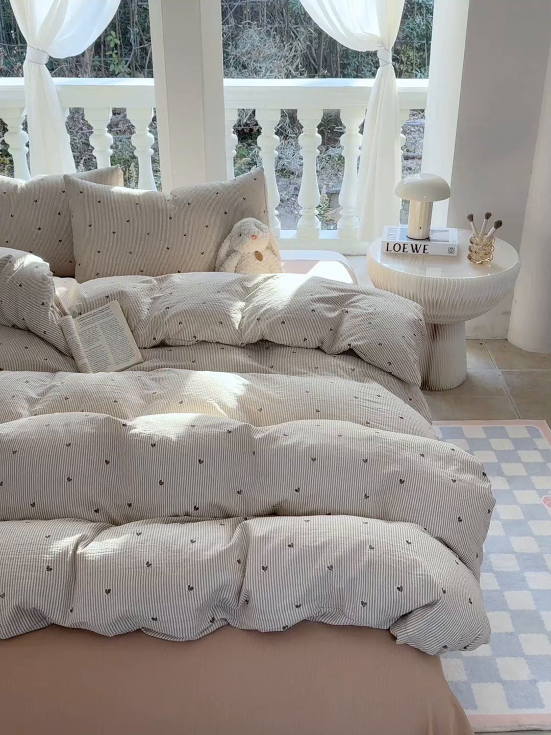 91家纺网 家纺一手货源 找家纺 韩巢家纺 2025热销新款云感双层纱单件被套-（提供卖家秀） 米倾心