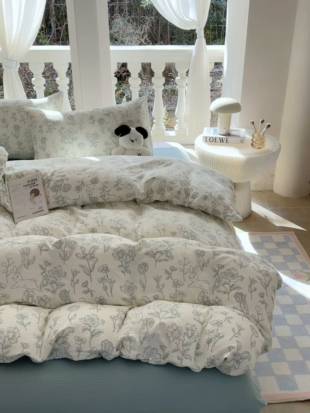 91家纺网 家纺一手货源 找家纺 韩巢家纺 2025热销新款云感双层纱单件被套-（提供卖家秀） 海像森林