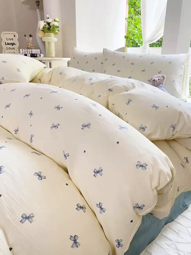 91家纺网 家纺一手货源 找家纺 韩巢家纺 2025热销新款云感双层纱单件被套-（提供卖家秀） 兰相思