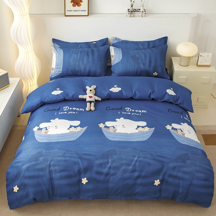 91家纺网 家纺一手货源 找家纺 （总）佑泽家纺 2025活性印花芦荟棉四件套