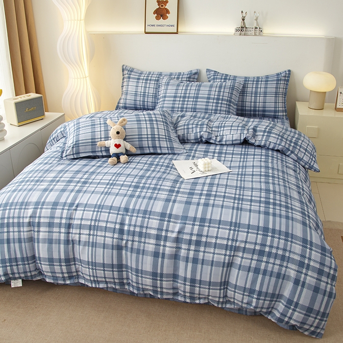 91家纺网 家纺一手货源 找家纺 佑泽家纺 2025活性印花芦荟棉四件套 休闲时刻