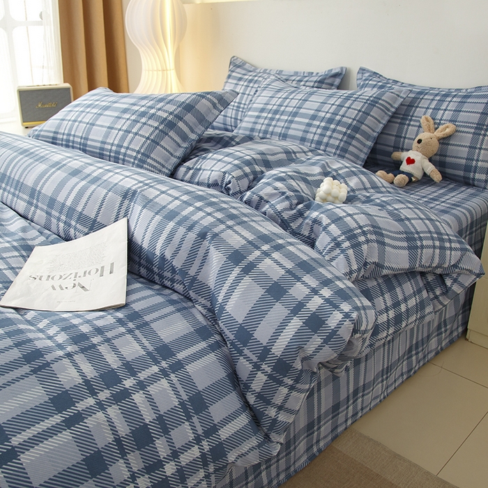 91家纺网 家纺一手货源 找家纺 佑泽家纺 2025活性印花芦荟棉四件套 休闲时刻