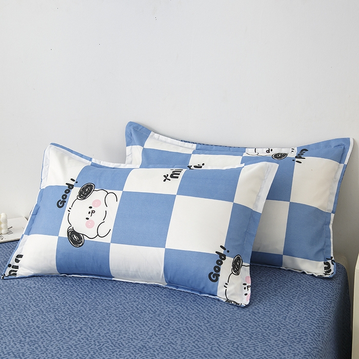 91家纺网 家纺一手货源 找家纺 佑泽家纺 2025活性印花芦荟棉四件套 小可爱