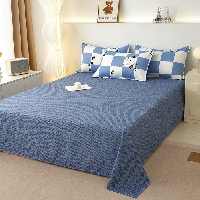 91家纺网 家纺一手货源 找家纺 佑泽家纺 2025活性印花芦荟棉四件套 小可爱