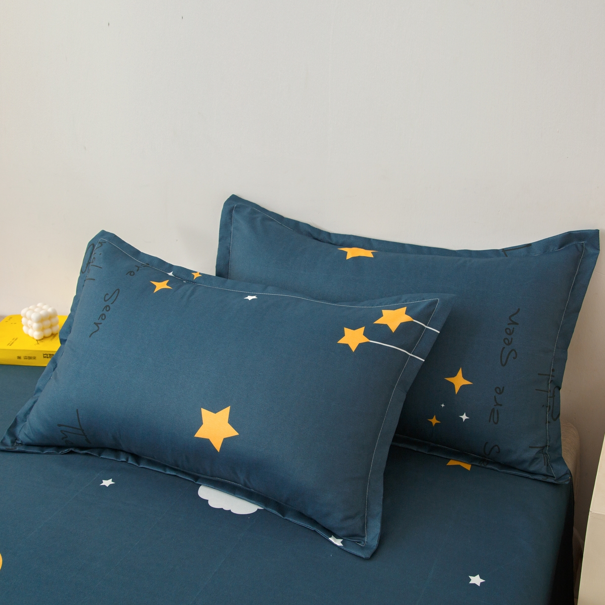 91家纺网 家纺一手货源 找家纺 佑泽家纺 2025活性印花芦荟棉四件套 星空之约