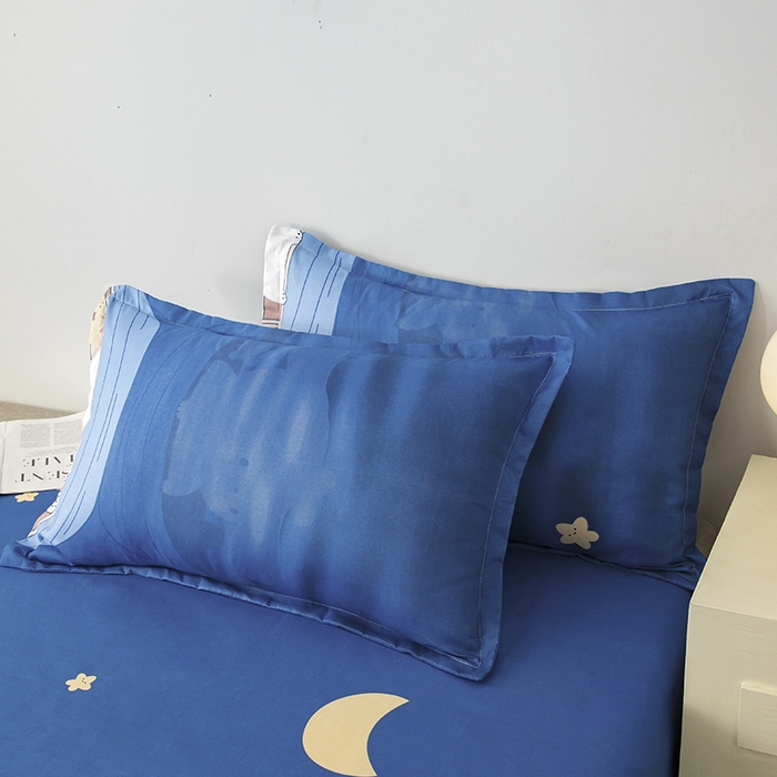 91家纺网 家纺一手货源 找家纺 佑泽家纺 2025活性印花芦荟棉四件套 顽皮小兔