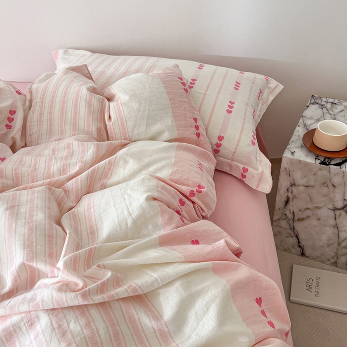 91家纺网 家纺一手货源 找家纺 （总）小懒猪2025色织水洗棉提花四件套