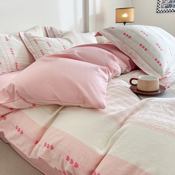 91家纺网 家纺一手货源 找家纺 （总）小懒猪2025色织水洗棉提花四件套