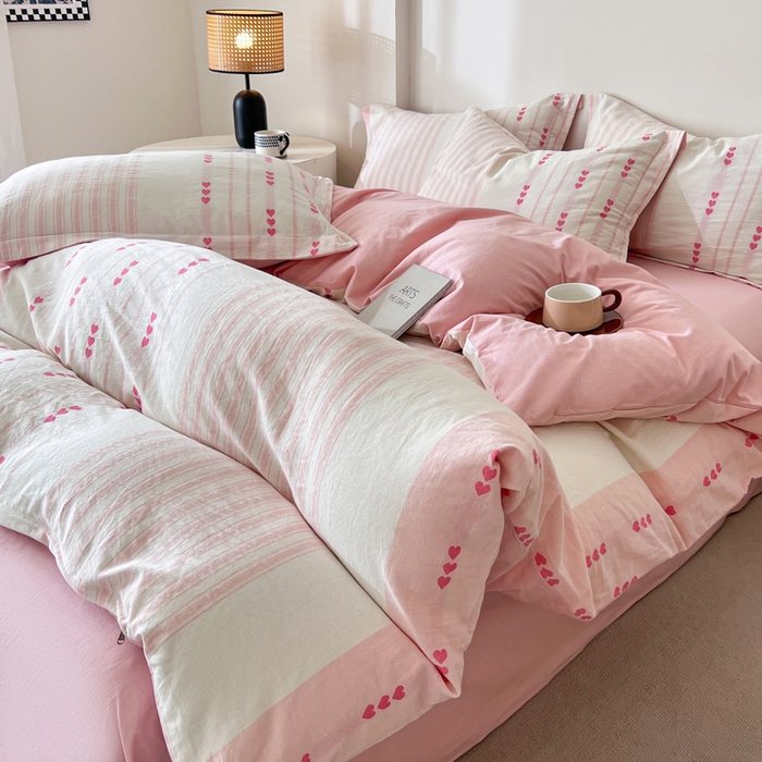 91家纺网 家纺一手货源 找家纺 （总）小懒猪2025色织水洗棉提花四件套