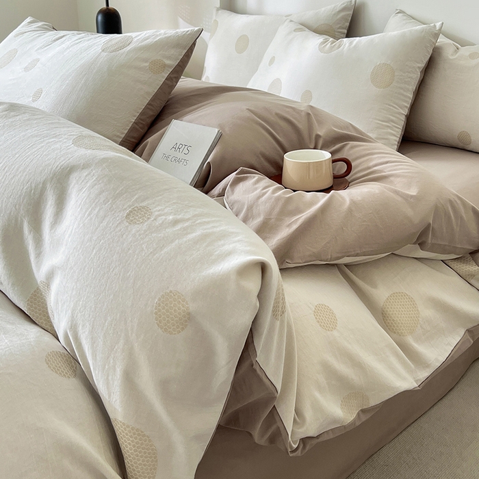 91家纺网 家纺一手货源 找家纺 （总）小懒猪2025色织水洗双层纱提花四件套