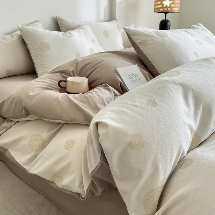 91家纺网 家纺一手货源 找家纺 （总）小懒猪2025色织水洗双层纱提花四件套