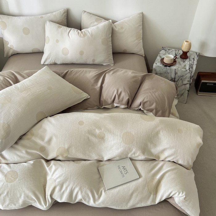 91家纺网 家纺一手货源 找家纺 （总）小懒猪2025色织水洗双层纱提花四件套