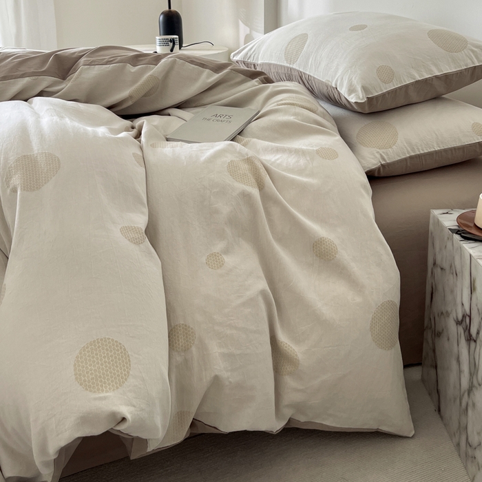 91家纺网 家纺一手货源 找家纺 （总）小懒猪2025色织水洗双层纱提花四件套