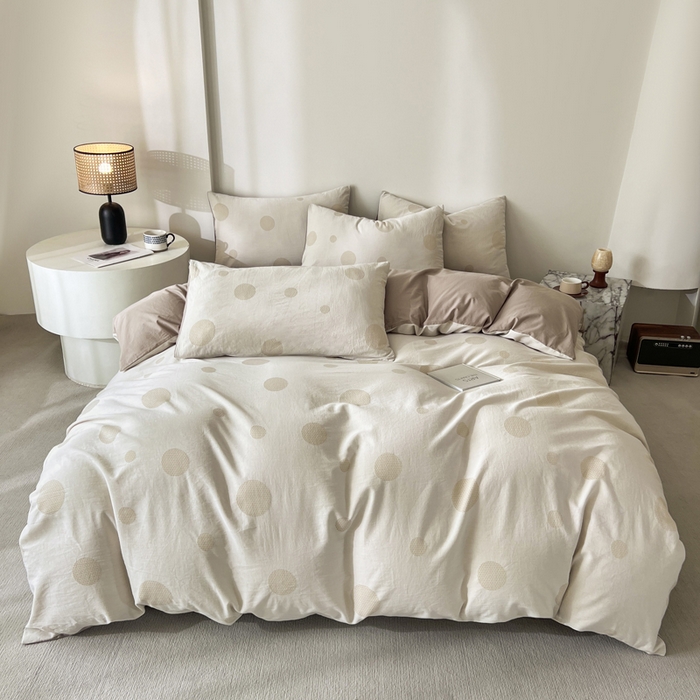 91家纺网 家纺一手货源 找家纺 （总）小懒猪2025色织水洗双层纱提花四件套