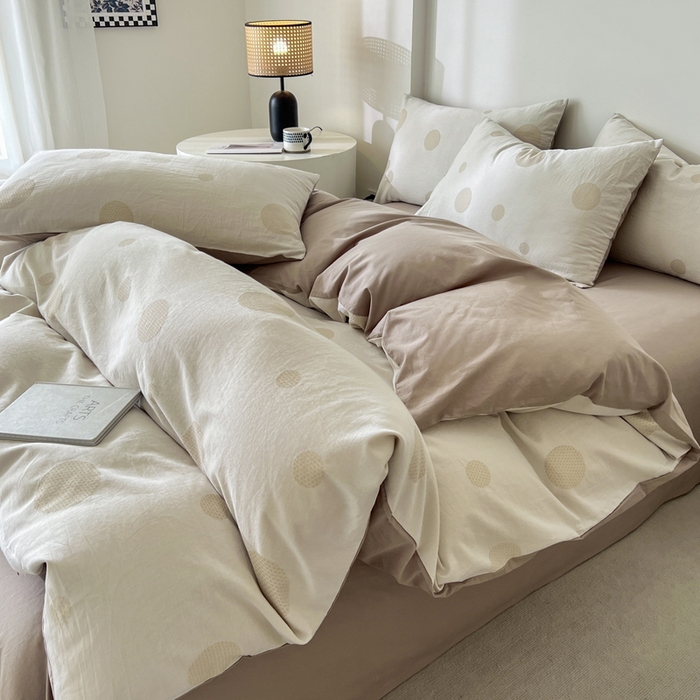 91家纺网 家纺一手货源 找家纺 （总）小懒猪2025色织水洗双层纱提花四件套