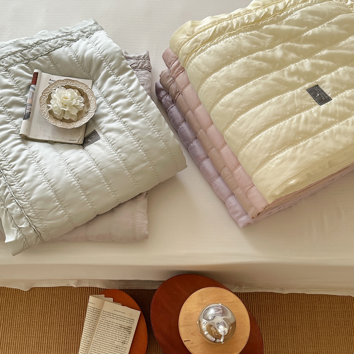 91家纺网 家纺一手货源 找家纺 （总）汇庭 2025新款荷叶被自然床盖系列