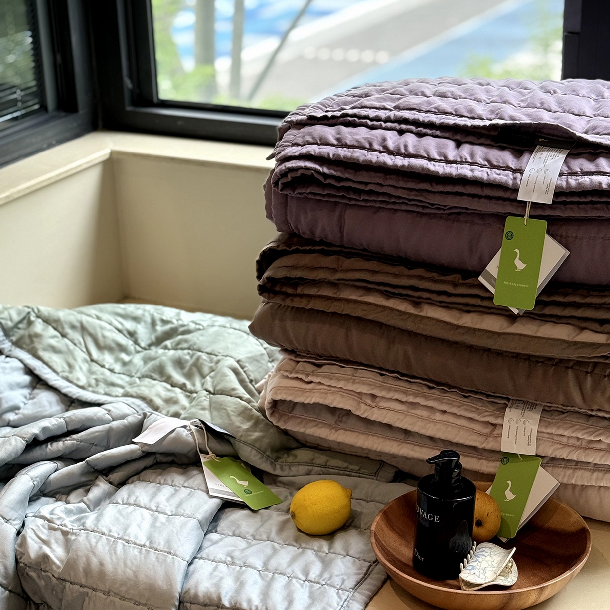 91家纺网 家纺一手货源 找家纺 汇庭 2025新款莱赛尔懒人被系列 组合