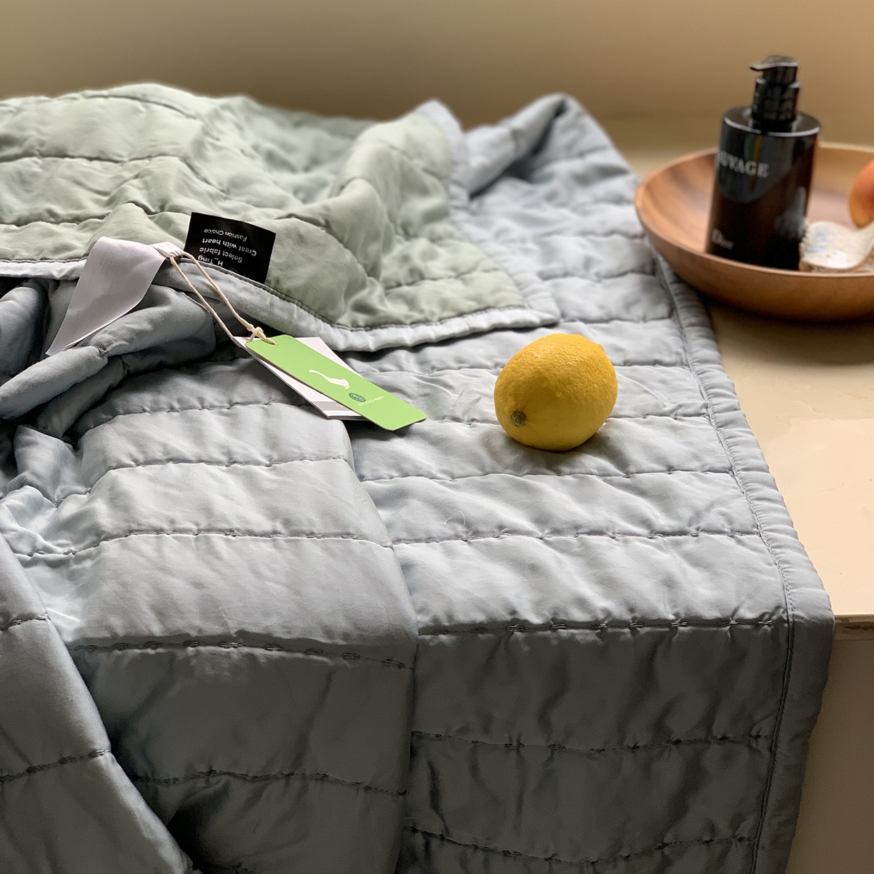 91家纺网 家纺一手货源 找家纺 汇庭 2025新款莱赛尔懒人被系列 幻想蓝