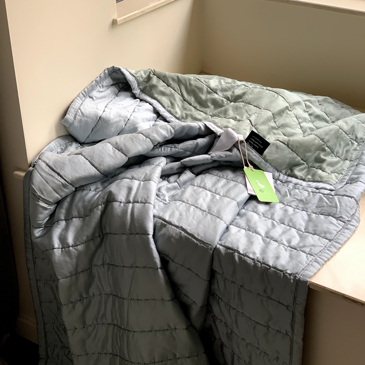 91家纺网 家纺一手货源 找家纺 汇庭 2025新款莱赛尔懒人被系列 幻想蓝