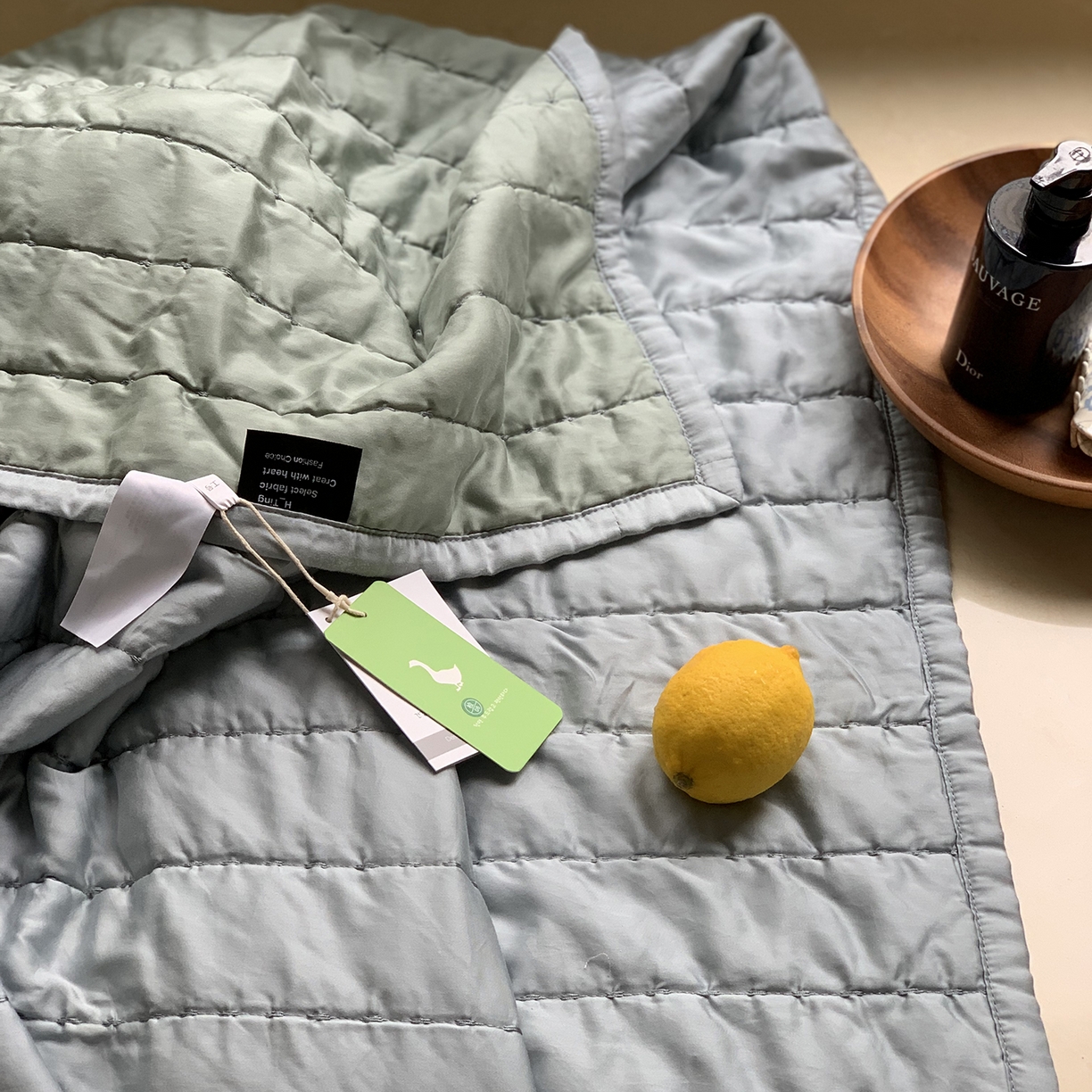 91家纺网 家纺一手货源 找家纺 汇庭 2025新款莱赛尔懒人被系列 幻想蓝