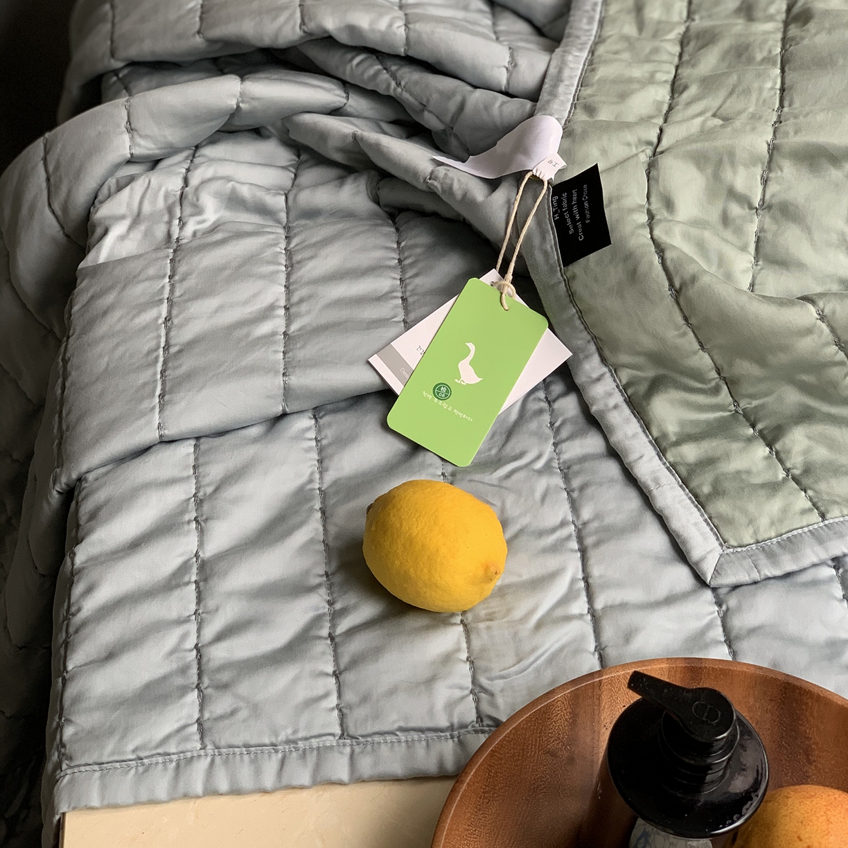 91家纺网 家纺一手货源 找家纺 汇庭 2025新款莱赛尔懒人被系列 幻想蓝