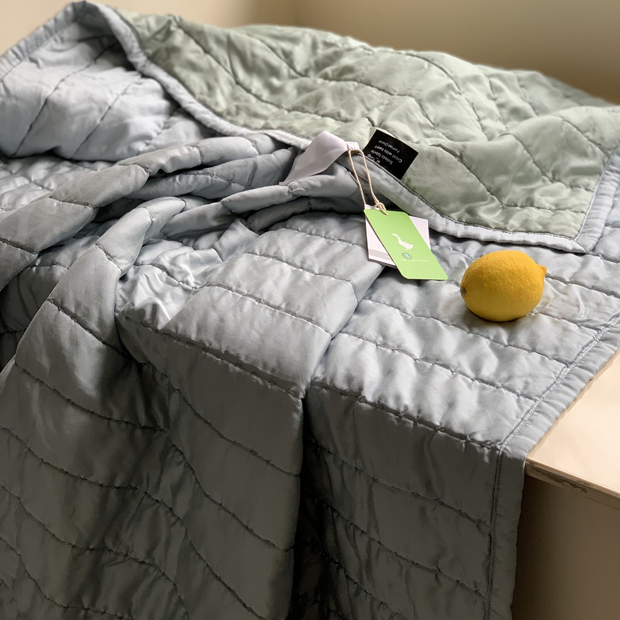 91家纺网 家纺一手货源 找家纺 汇庭 2025新款莱赛尔懒人被系列 幻想蓝