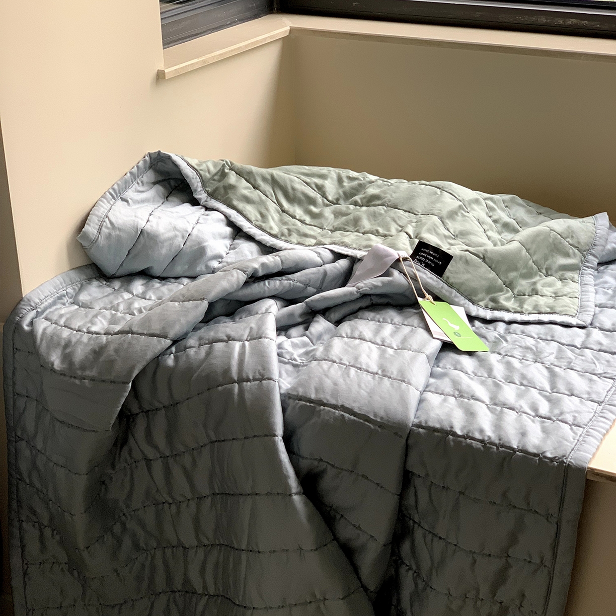 91家纺网 家纺一手货源 找家纺 汇庭 2025新款莱赛尔懒人被系列 幻想蓝