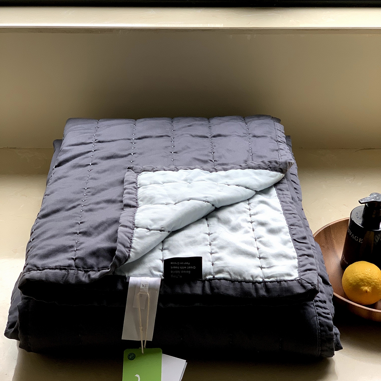 91家纺网 家纺一手货源 找家纺 汇庭 2025新款莱赛尔懒人被系列 汇深蓝