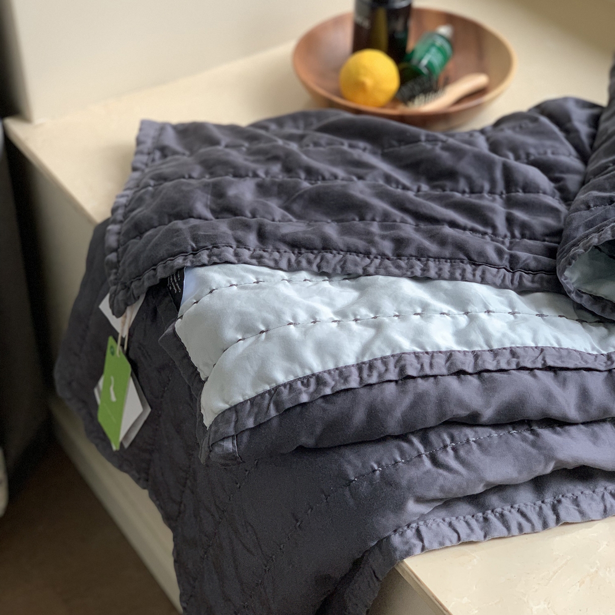 91家纺网 家纺一手货源 找家纺 汇庭 2025新款莱赛尔懒人被系列 汇深蓝