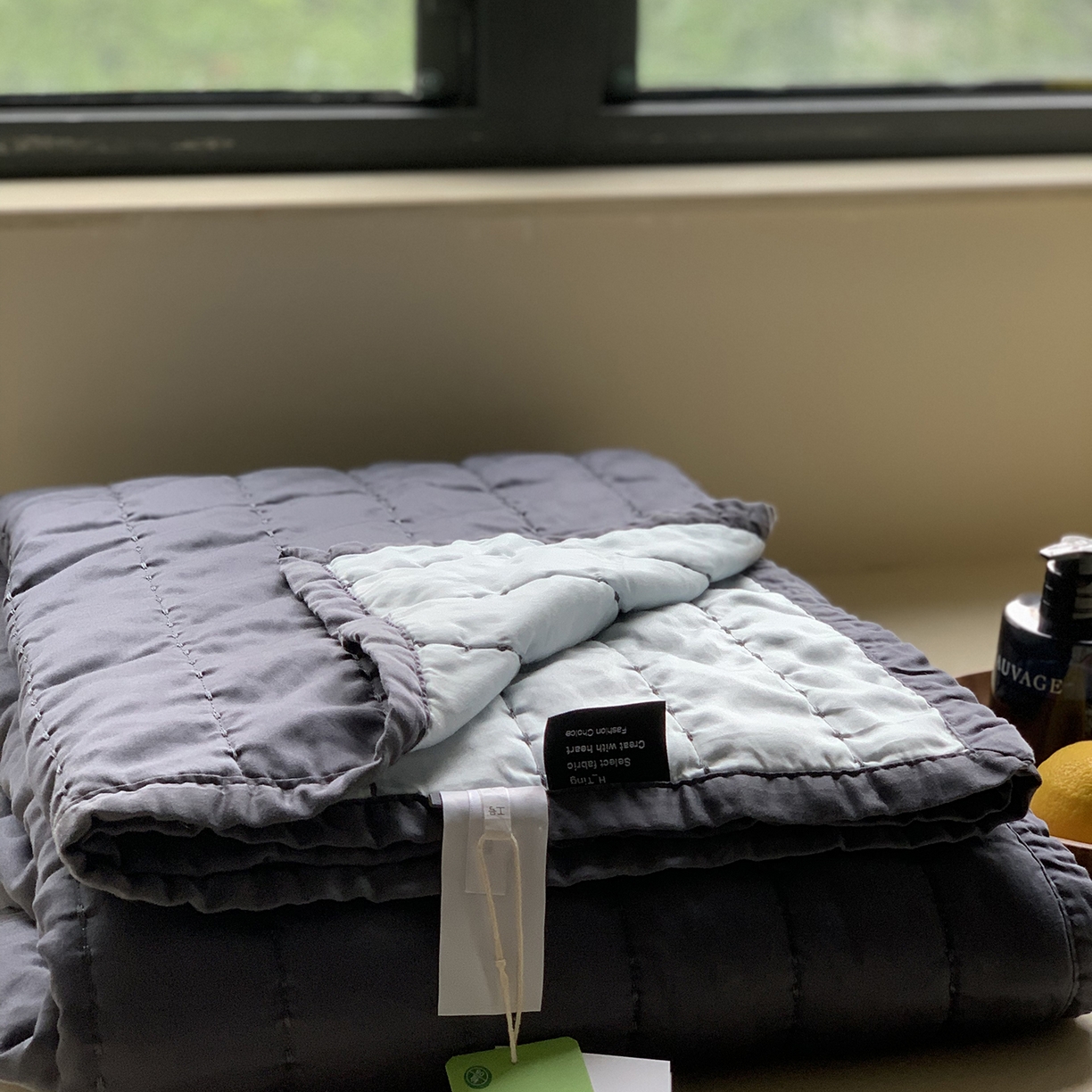 91家纺网 家纺一手货源 找家纺 汇庭 2025新款莱赛尔懒人被系列 汇深蓝