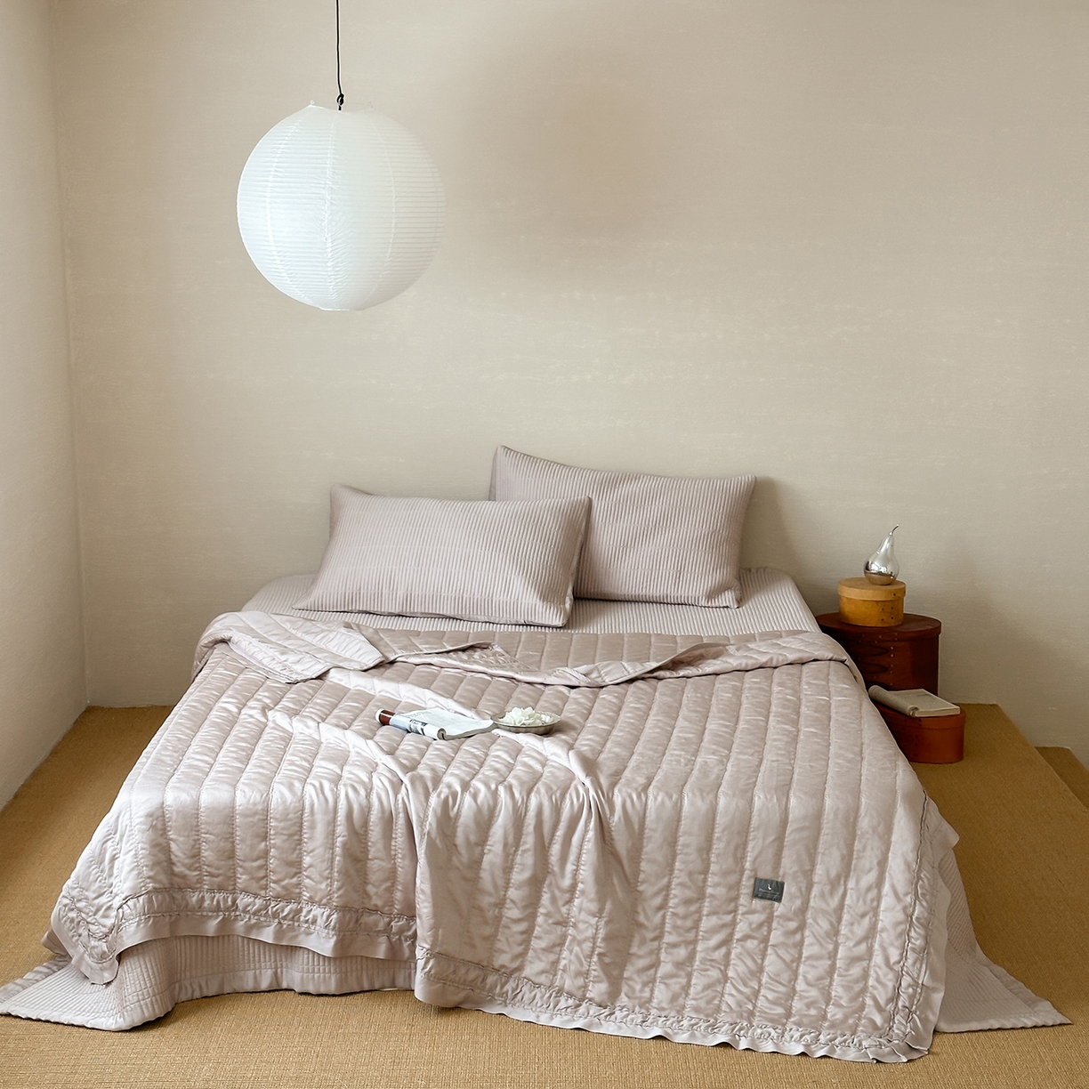 汇庭 2025新款荷叶被自然床盖系列 荷叶咖（自然咖）