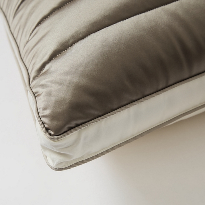 91家纺网 家纺一手货源 找家纺 境月2025新款锦氨护颈枕决明子黑苦荞枕头枕芯 锦氨决明子枕--灰色使用高度12-15cm