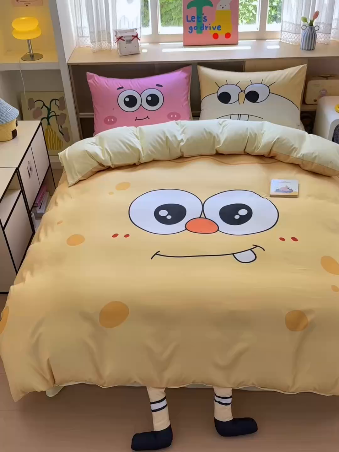 91家纺网 家纺一手货源 找家纺 一霖家纺 2025新款高克重云朵棉大版数码带脚丫四件套 大版-酷炫海宝