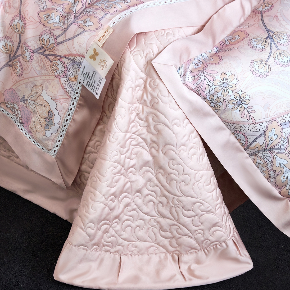 91家纺网 家纺一手货源 找家纺 （总）时亿家居 2025新款100s天丝棉兰精天丝床盖款夏被四件套-剑桥系列